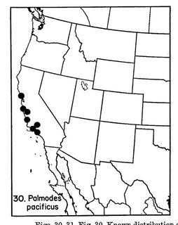 Palmodes pacificus, map