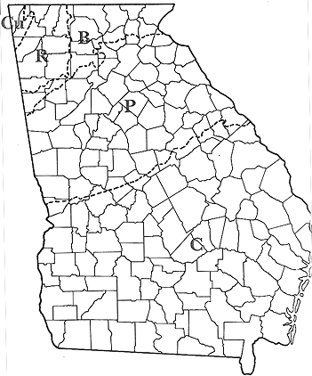 Map Of Georgia And South Carolina. Georgia and South Carolina